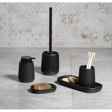 Aqualine - Dozownik mydła NERO 350 mat. ceramika/czarny