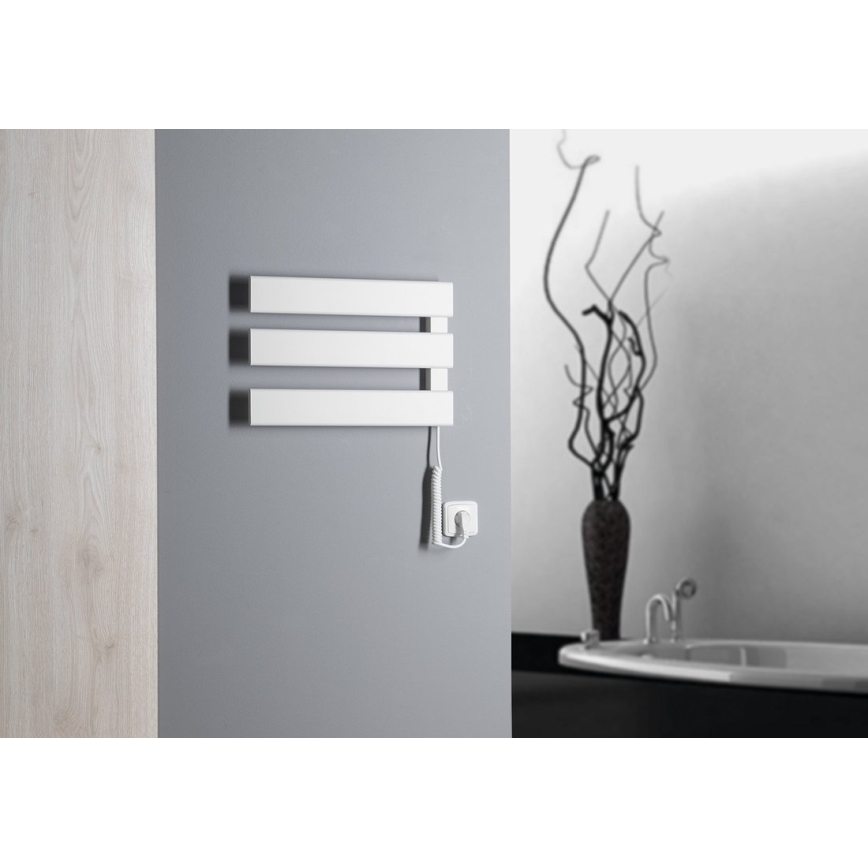 Aqualine - Elektryczna suszarka do ręczników ELVIS 50W/230V 34,2 cm biała prawa