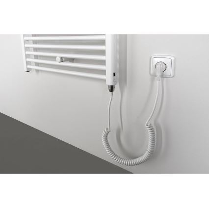 Aqualine - Elektryczny grzejnik łazienkowy DIRECT-E 600W 132x60 cm biały