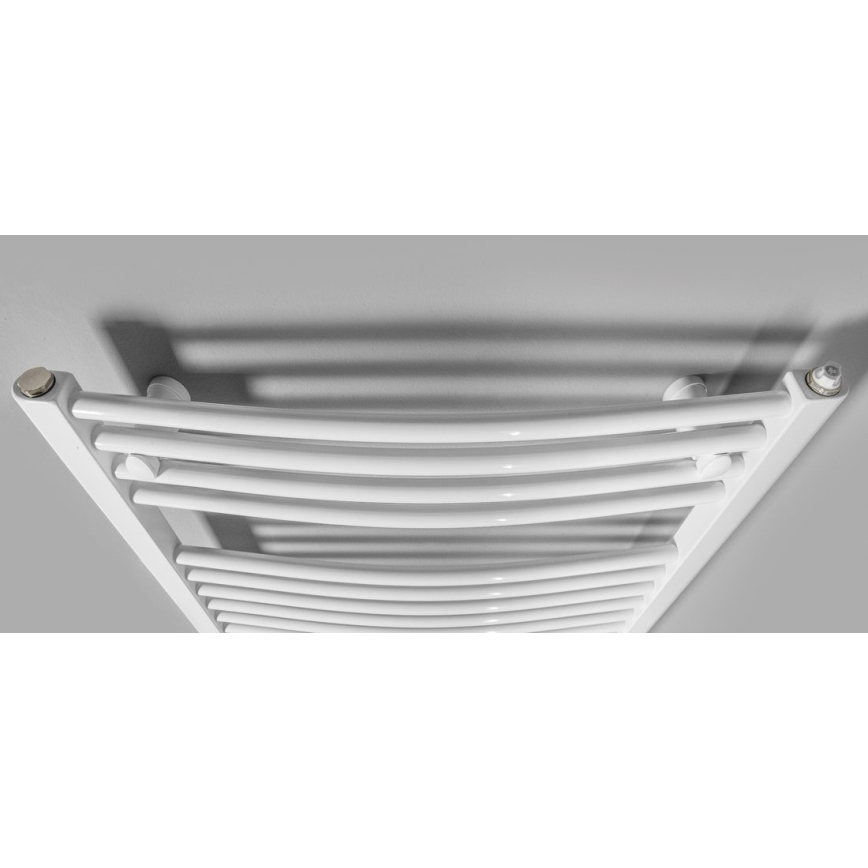 Aqualine - Elektryczny grzejnik łazienkowy ORBIT-E 300W 96x45 cm biały, okrągły