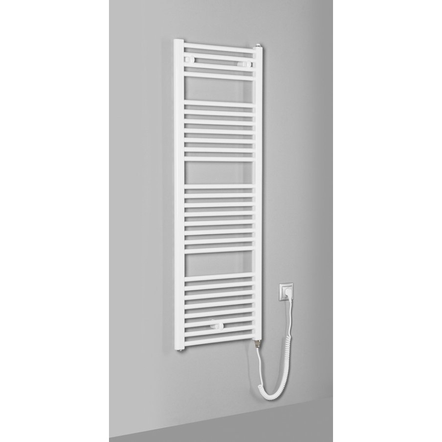 Aqualine - Elektryczny kaloryfer łazienkowy DIRECT-E 400W/230V 132 cm biały prosty