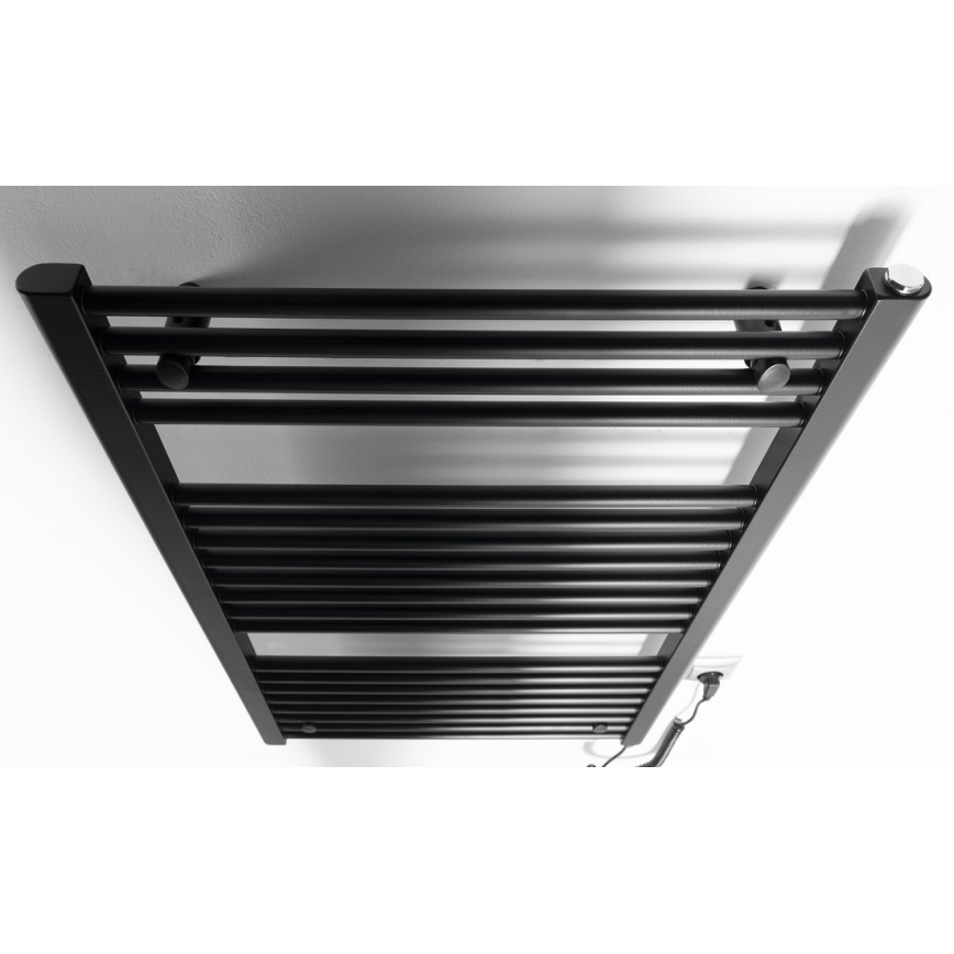 Aqualine - Elektryczny kaloryfer łazienkowy DIRECT-E 400W/230V 96 cm matowy czarny prosty