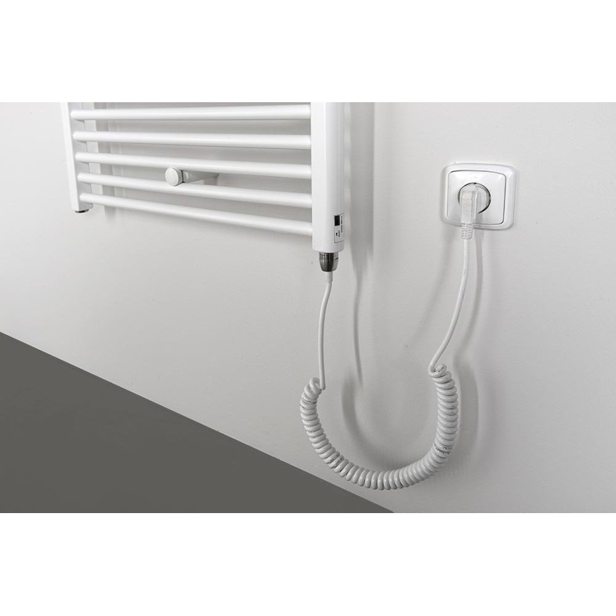 Aqualine - Elektryczny łazienkowy kaloryfer DIRECT-E 800W/230V 168 cm biały prosty