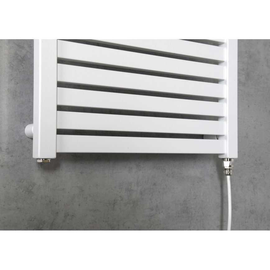Aqualine - Elektryczny kaloryfer łazienkowy TONDI-E 300W/230V 97 cm biały prosty