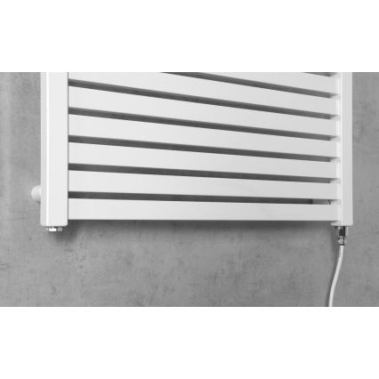 Aqualine - Elektryczny kaloryfer łazienkowy TONDI-E 400W/230V 97 cm biały prosty