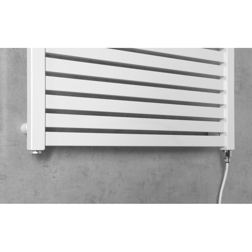 Aqualine - Elektryczny kaloryfer łazienkowy TONDI-E 400W/230V 97 cm biały prosty