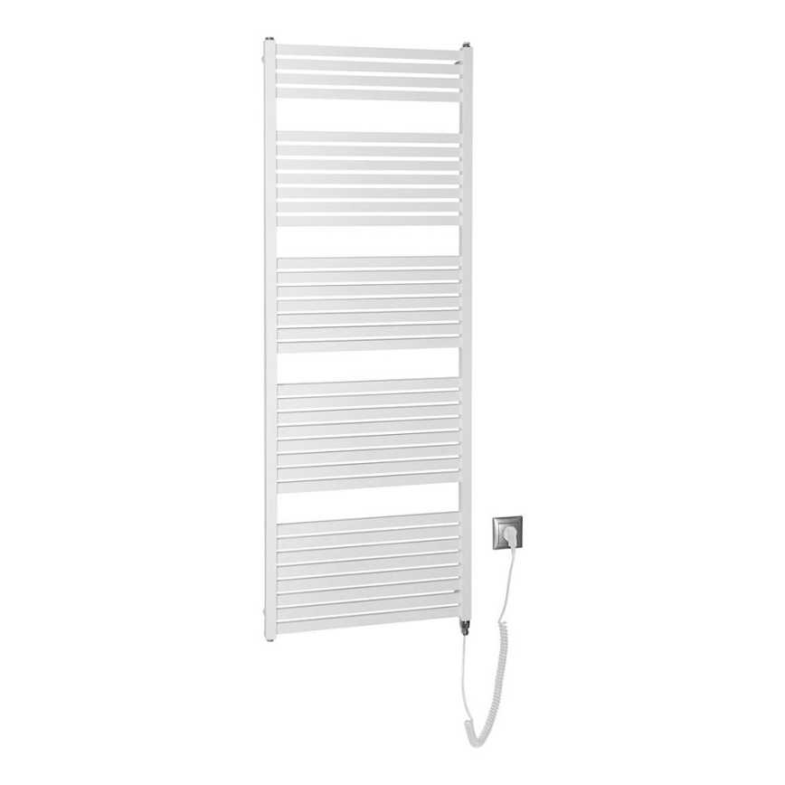 Aqualine - Elektryczny kaloryfer łazienkowy TONDI-E 800W/230V 169 cm biały prosty