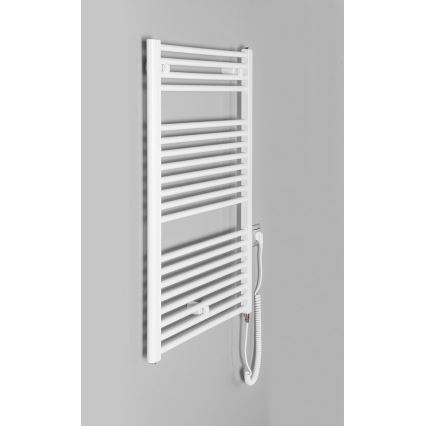 Aqualine - Elektryczny łazienkowy kaloryfer DIRECT-E 400W/230V 96 cm biały prosty