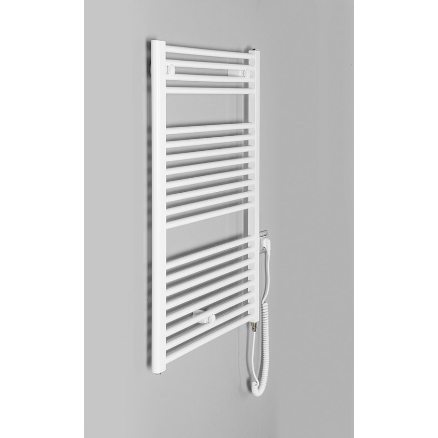 Aqualine - Elektryczny łazienkowy kaloryfer DIRECT-E 400W/230V 96 cm biały prosty