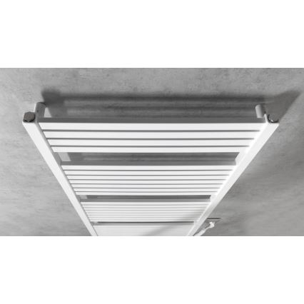 Aqualine - Elektryczny kaloryfer łazienkowy TONDI-E 800W/230V 169 cm biały prosty