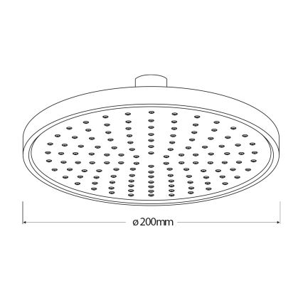 Aqualine - Głowica prysznicowa śr. 20 cm chrom błyszczący