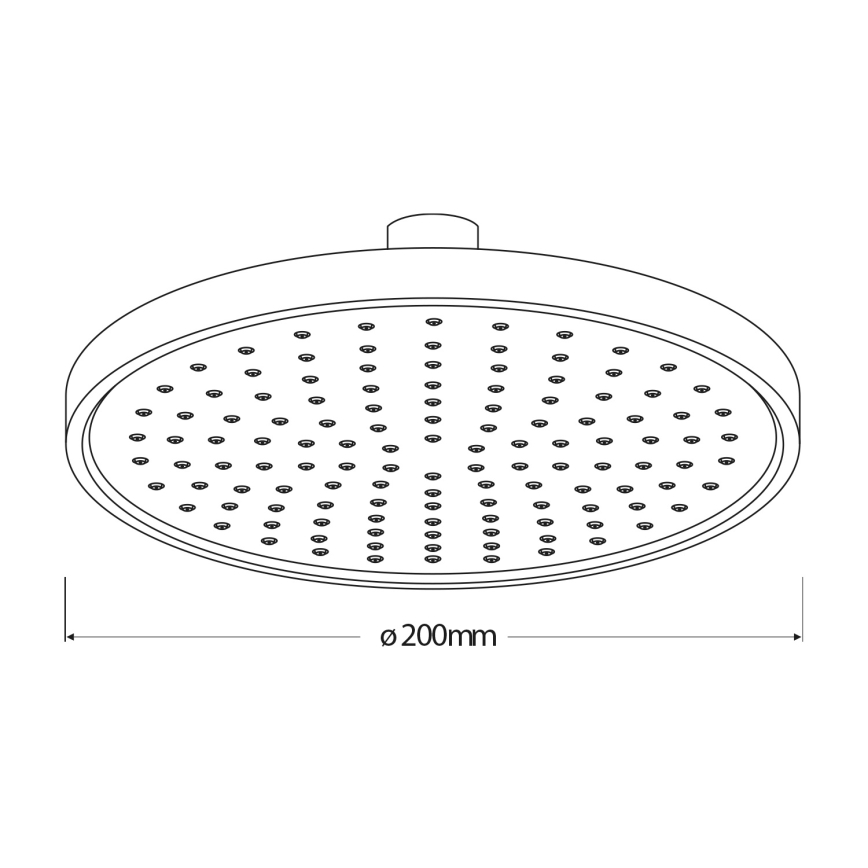Aqualine - Głowica prysznicowa śr. 20 cm chrom błyszczący