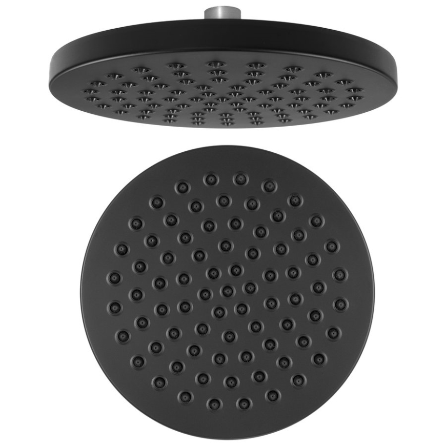 Aqualine - Głowica prysznicowa śr. 20 cm matowy czarny