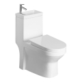 Aqualine - kompakt WC z umywalką HYGIE ceramika/biała