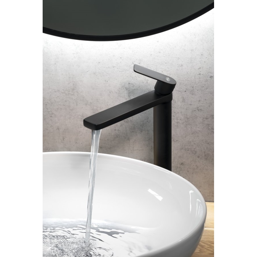 Aqualine - Kran do umywalki DAPHNE 29 cm matowy czarny