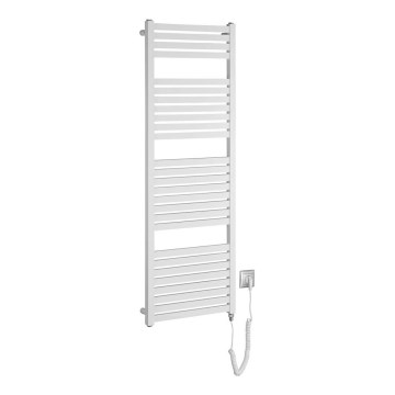 Aqualine - Łazienkowy elektryczny grzejnik TONDI-E 500W 133x45 cm biały