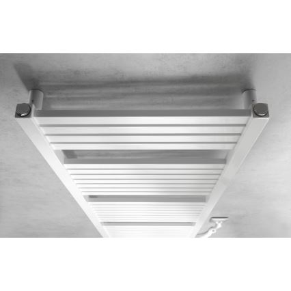 Aqualine - Łazienkowy elektryczny grzejnik TONDI-E 500W 133x45 cm biały