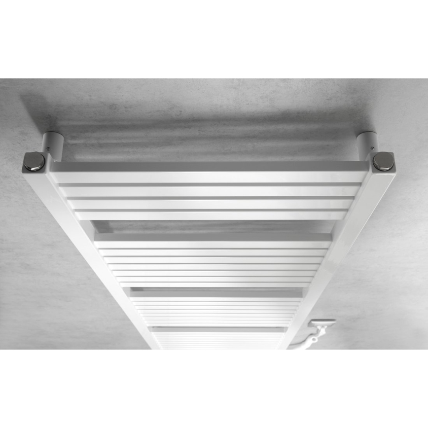 Aqualine - Łazienkowy elektryczny grzejnik TONDI-E 500W 133x45 cm biały