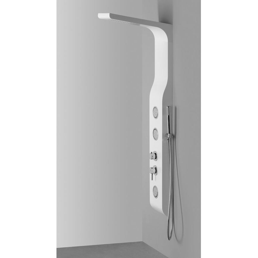 Aqualine - Panel prysznicowy YUKI matowy biały