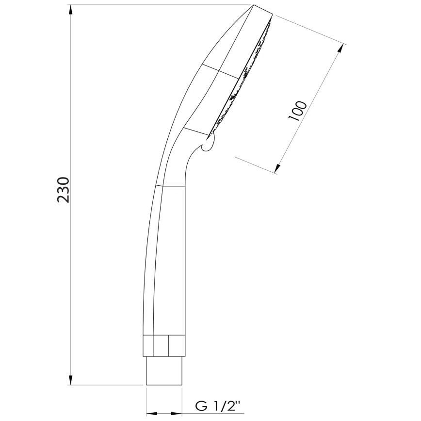 Aqualine - Ręczna słuchawka prysznicowa o średnicy 10 cm, czarny mat