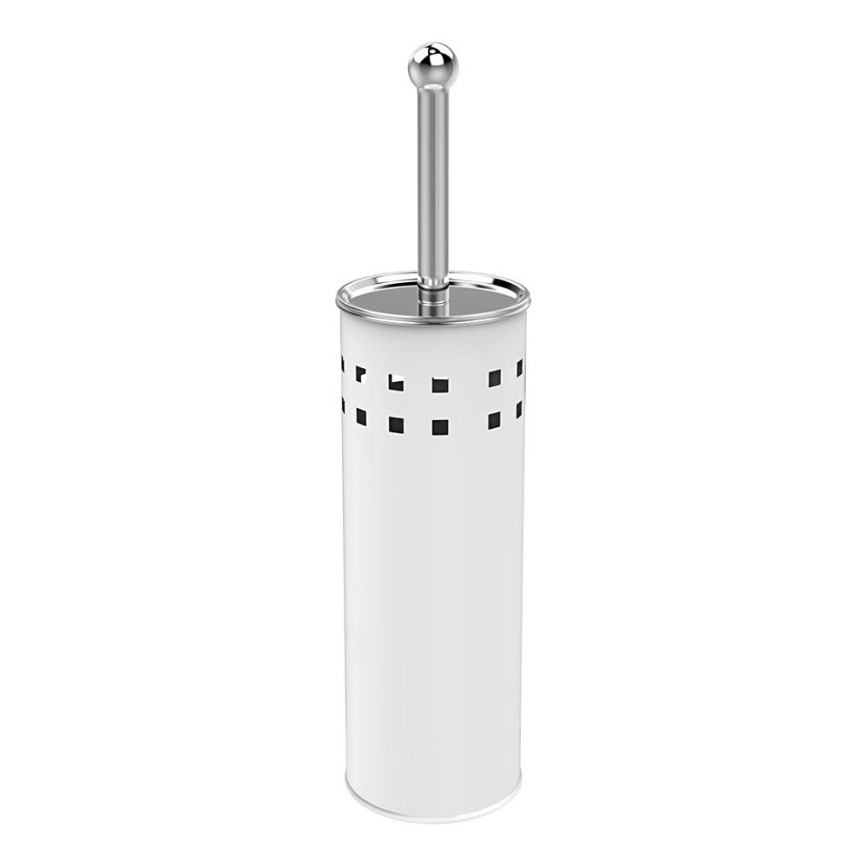 Aqualine - Stojąca szczotka do toalety SIMPLE LINE biały/chrom błyszczący