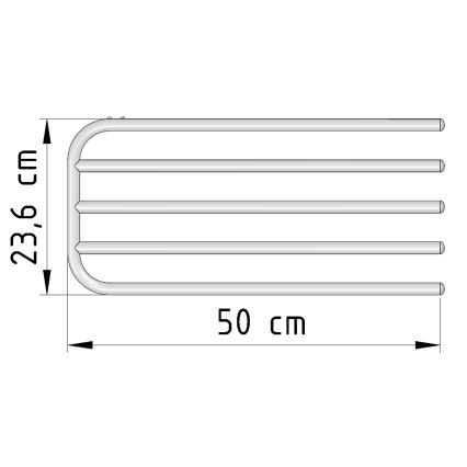 Aqualine - Towel szyna do heating element 50 cm biały