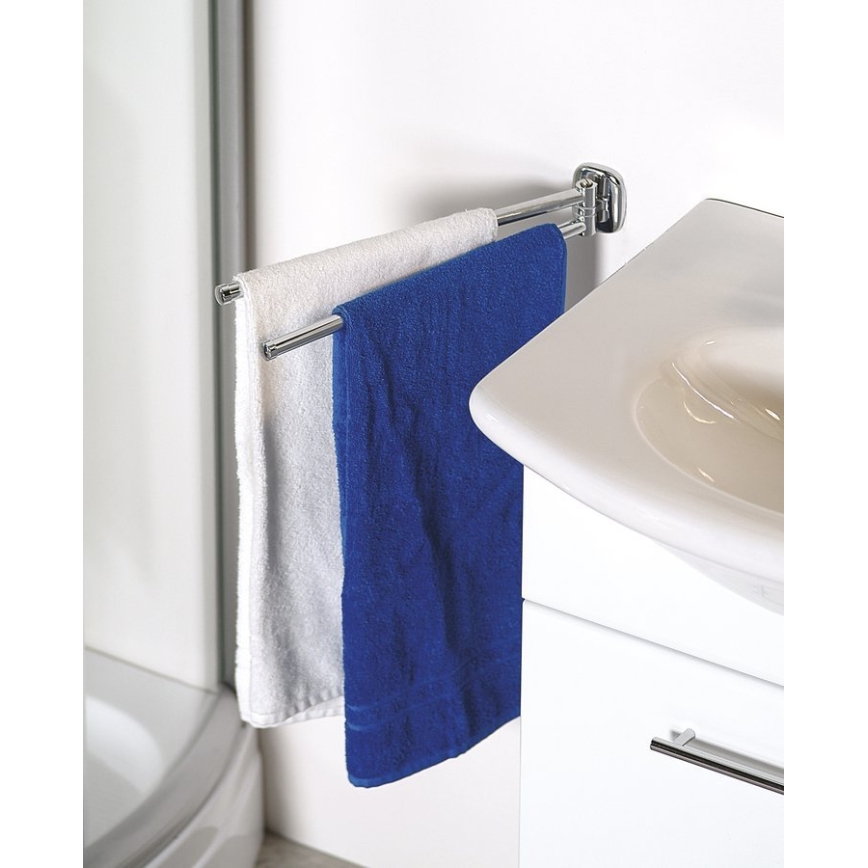 Aqualine - Wieszak ścienny na ręczniki RUMBA 45 cm chrom błyszczący