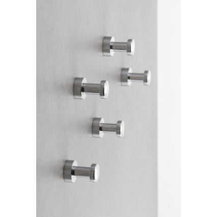 Aqualine - ZESTAW 5x Wieszak ścienny SAMBA chrom błyszczący