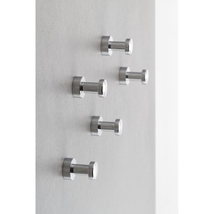 Aqualine - ZESTAW 5x Wieszak ścienny SAMBA chrom błyszczący