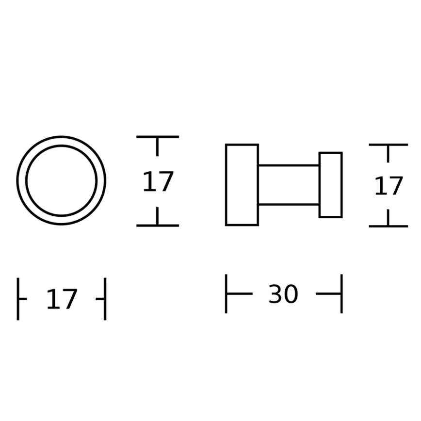 Aqualine - ZESTAW 5x Wieszak ścienny SAMBA chrom błyszczący