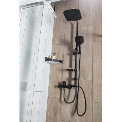 Aqualine - Zestaw prysznicowy KERA matowy czarny