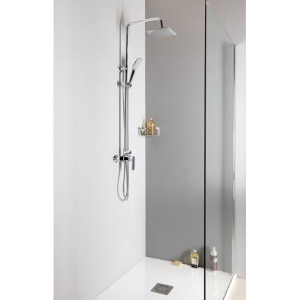 Aqualine - Zestaw prysznicowy z baterią FACTOR chrom błyszczący