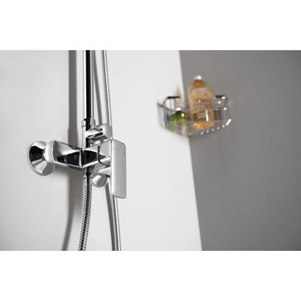 Aqualine - Zestaw prysznicowy z baterią FACTOR chrom błyszczący
