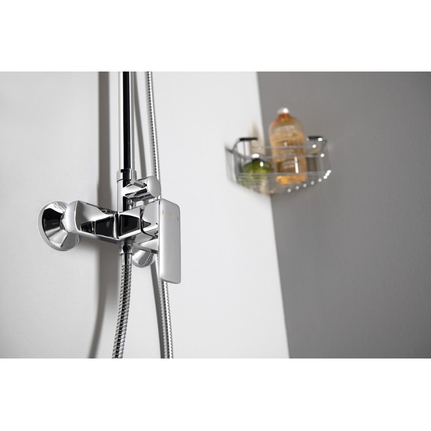 Aqualine - Zestaw prysznicowy z baterią FACTOR chrom błyszczący