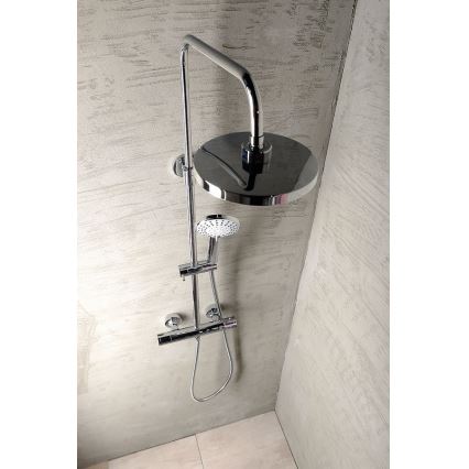Aqualine - Zestaw prysznicowy z baterią termostatyczną LIGA chrom błyszczący
