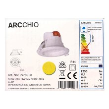 Arcchio - LED Łazienkowa oprawa wpuszczana ARIAN LED/12,5W/230V IP44
