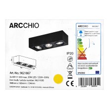 Arcchio - LED Plafon DWIGHT 3xG53/20W/230V
