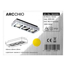 Arcchio - LED Plafon RONKA 3xGU10/11,5W/230V