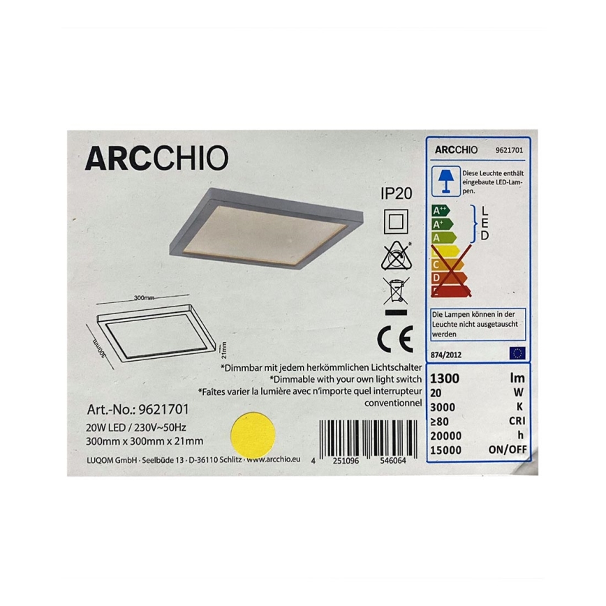 Arcchio - LED Ściemnialny plafon SOLVIE LED/20W/230V