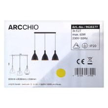 Arcchio - Żyrandol na lince ARTHURIA 3xE27/60W/230V