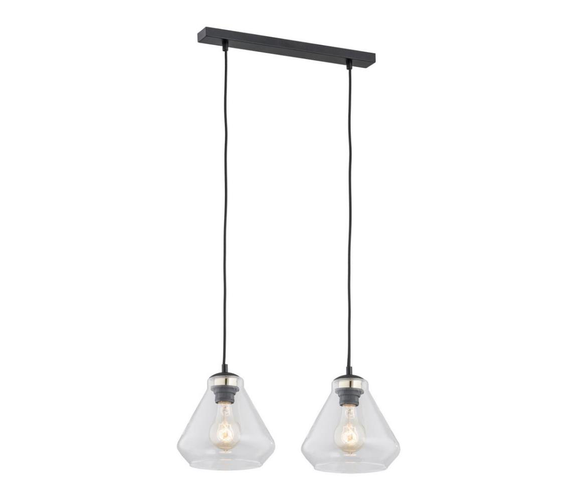 Argon 0854 - Żyrandol na lince DECORATO 2xE27/15W/230V czarny