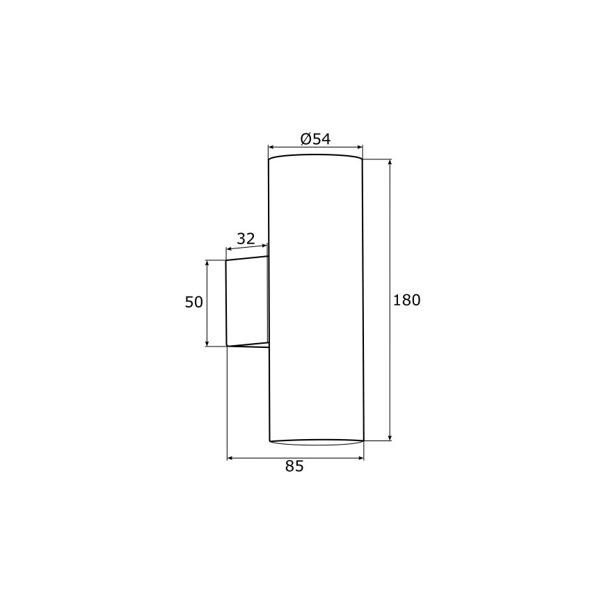 Argon 0909 - Kinkiet MITOS 2xGU10/5W/230V czarny