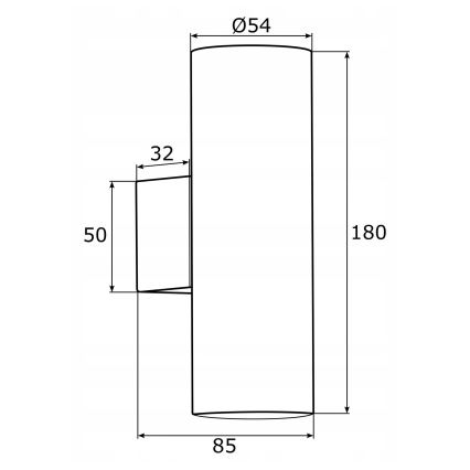 Argon 0910 - Kinkiet MITOS 2xGU10/5W/230V biały