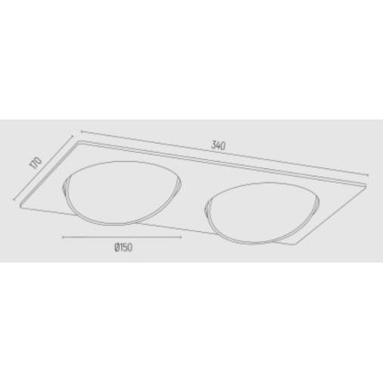 Argon 1046 - Oprawa wpuszczana OLIMP 2xGU10-AR111/12W/230V biały