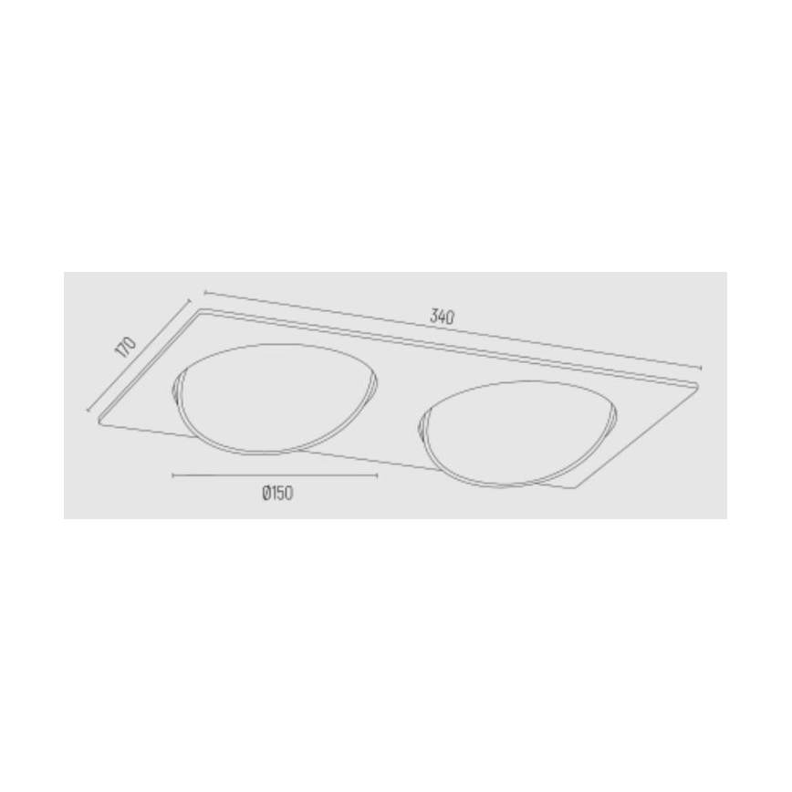 Argon 1046 - Oprawa wpuszczana OLIMP 2xGU10-AR111/12W/230V biały