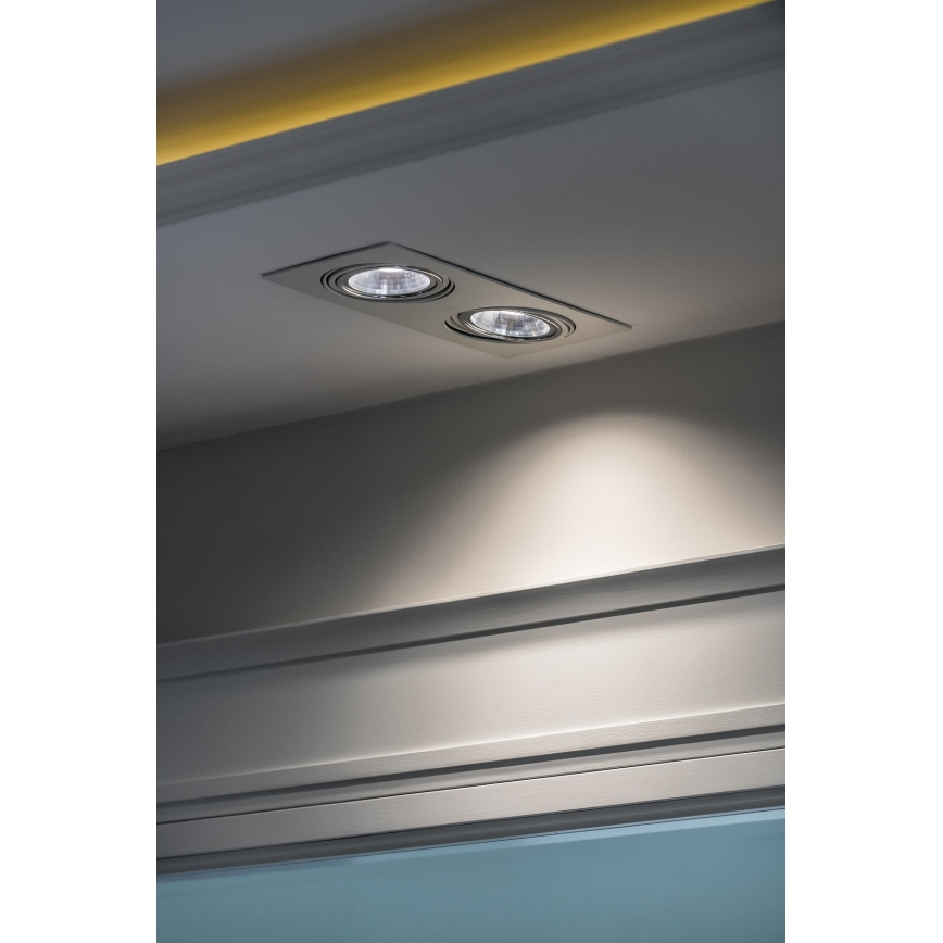 Argon 1047 - Oprawa wpuszczana OLIMP 2xGU10-AR111/12W/230V czarny