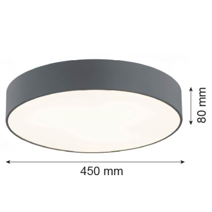 Argon 1187 - Plafon DARLING 3xE27/15W/230V śr. 45 cm szary