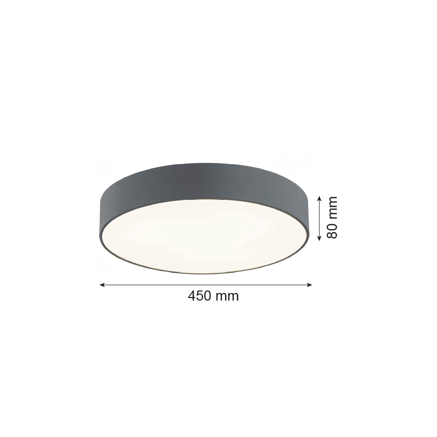 Argon 1187 - Plafon DARLING 3xE27/15W/230V śr. 45 cm szary