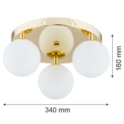 Argon 1413 - Plafon łazienkowy  FLAVIO 3xE14/7W/230V IP44