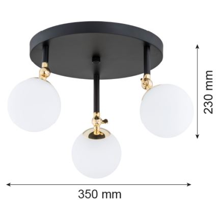 Argon 1436 - Łazienkowy przysufitowy żyrandol LATINA 3xE14/40W/230V IP44